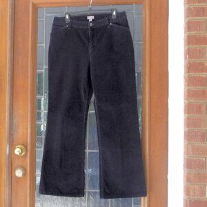 J Jill Black Corduroy Pants Size 12